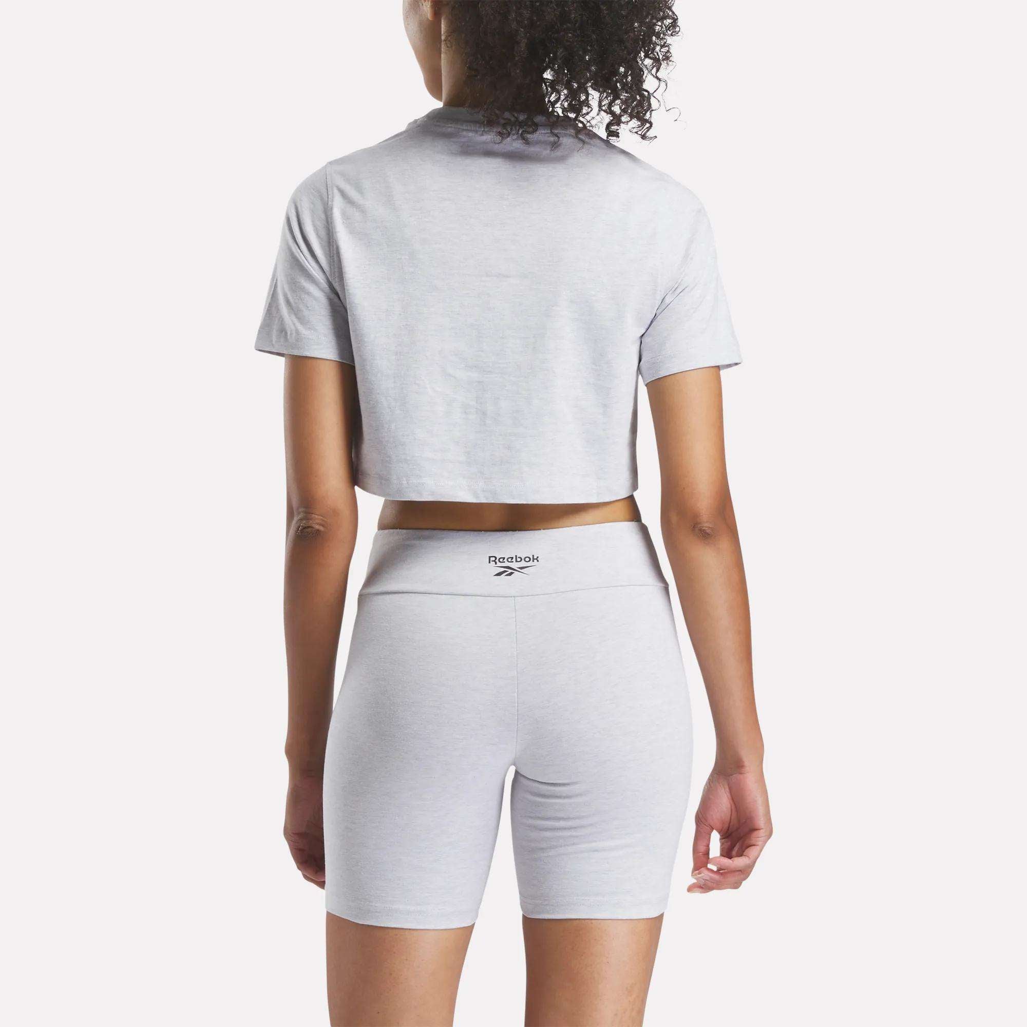 Women's Two-Color Logo Crew Cropped Short Sleeve Tee - Image 2