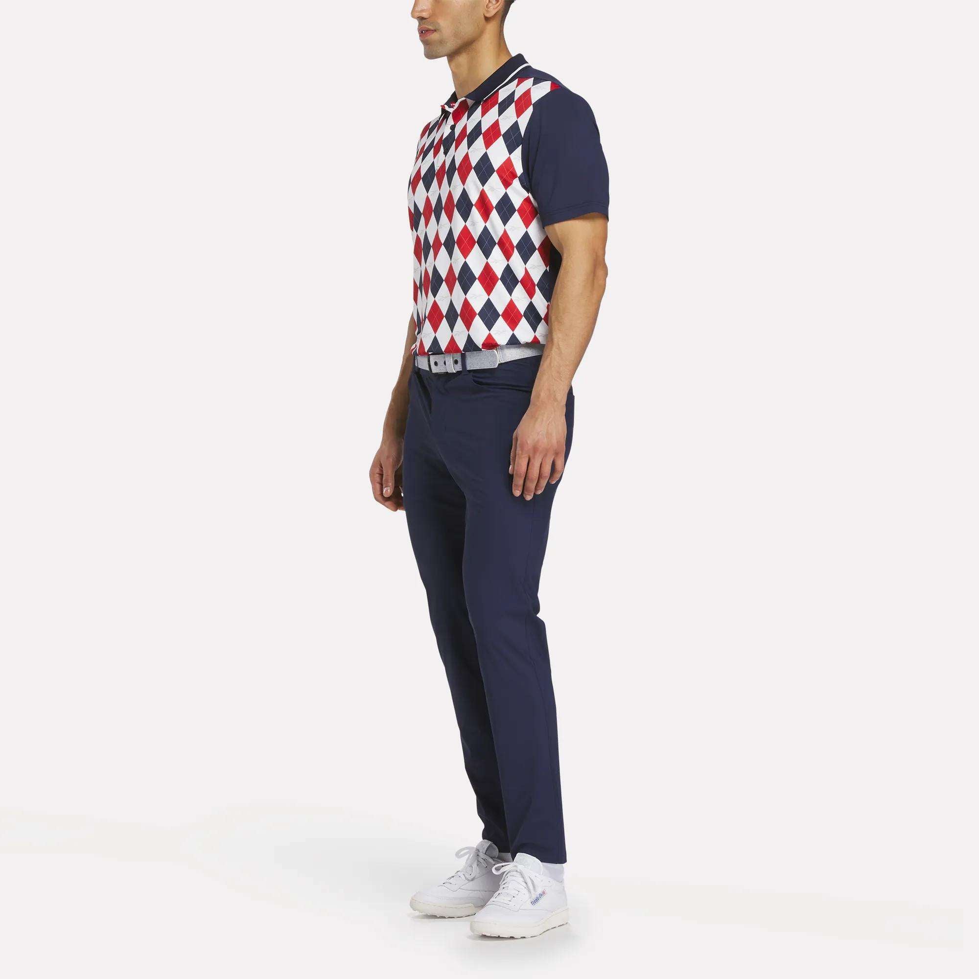 Men's Vector Argyle Print Polo - Image 3